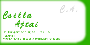 csilla ajtai business card